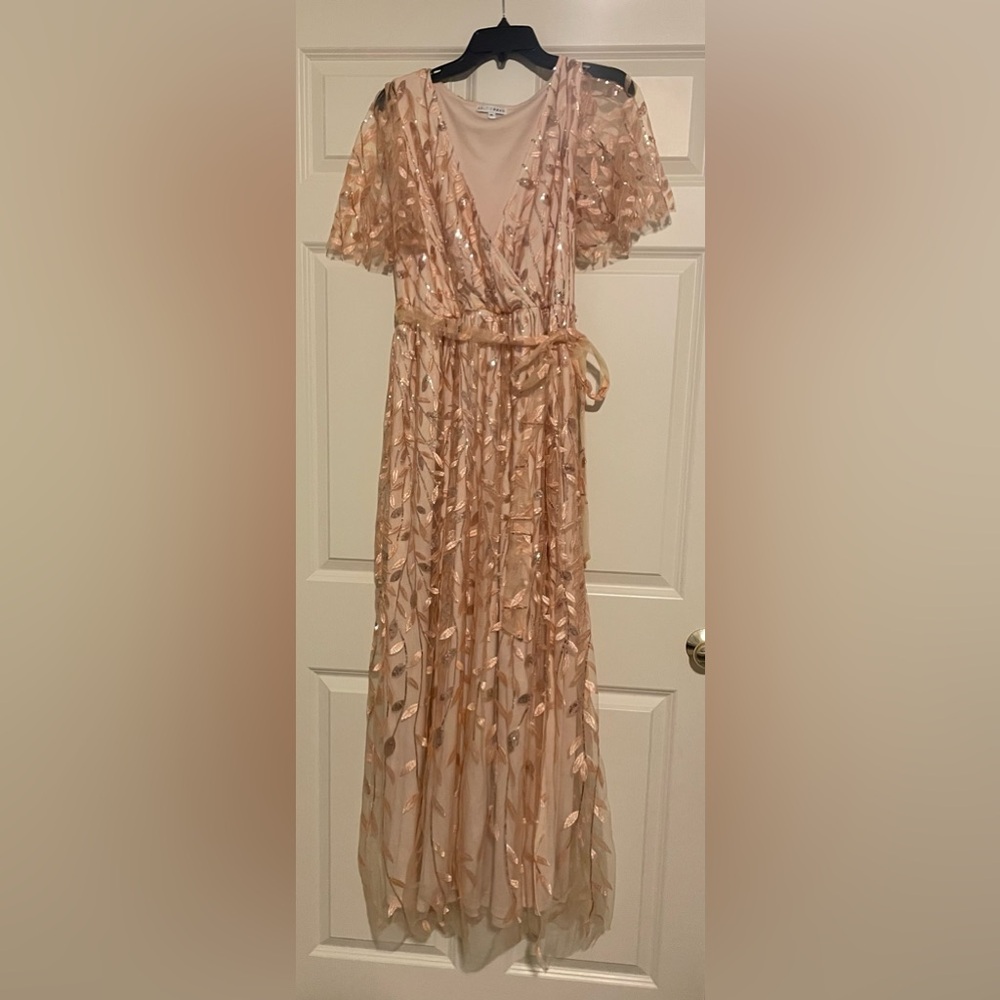 XL champagne bridesmaid dress